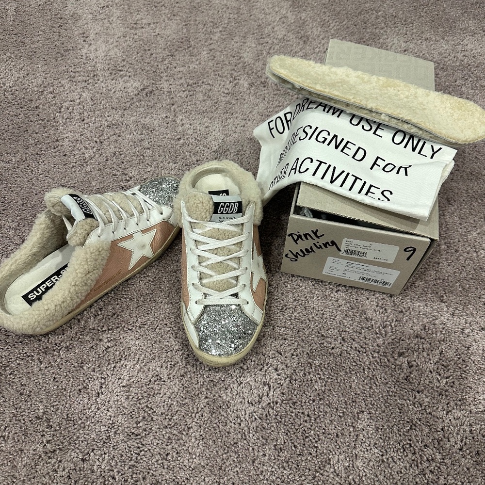 Golden Goose shearling mule sneaker